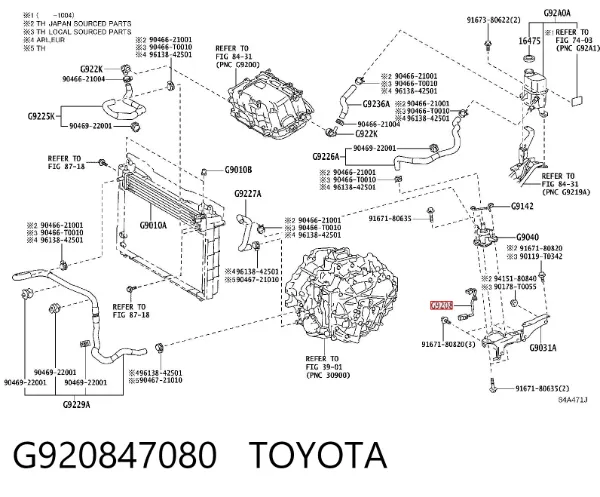  G920847080 Toyota