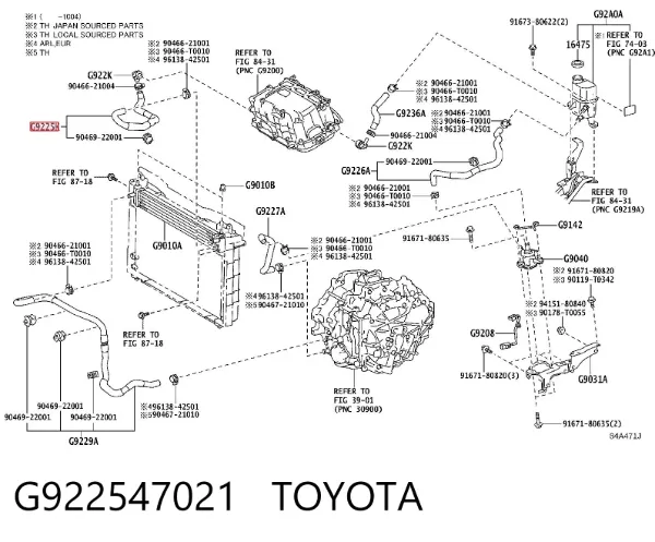  G922547021 Toyota