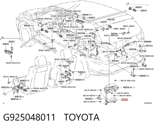 Перетворювач підсилювача рульового керування G925048011 Toyota