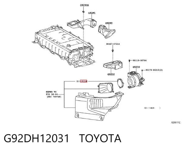 Повітряний фільтр G92DH12031 Toyota