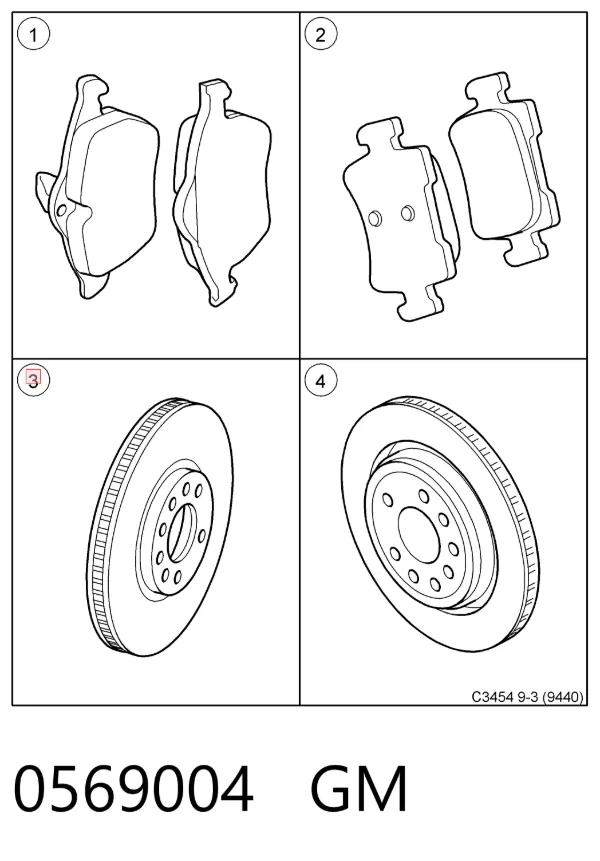 Гальмівні диски передні 0569004 General Motors