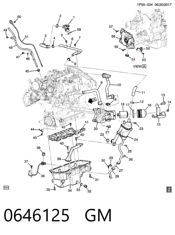 Прокладка масляного насосу 0646125 General Motors