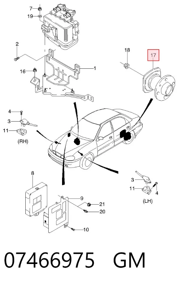 Задня маточина 07466975 General Motors