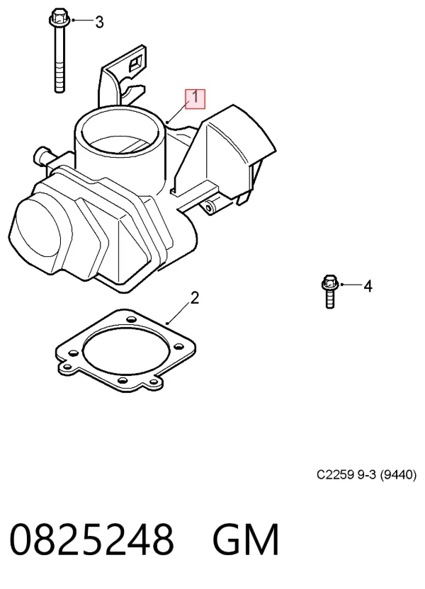 Дросільна заслінка 0825248 General Motors