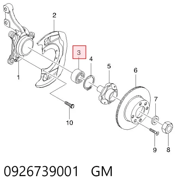 Підшипник ступиці 0926739001 General Motors
