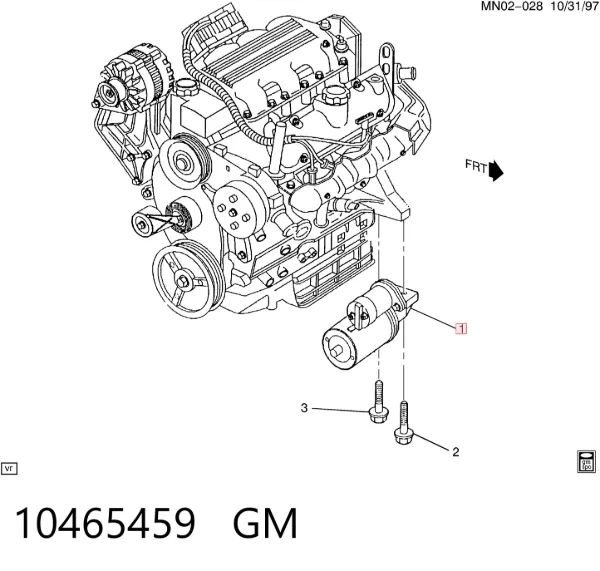 Стартер 10465459 General Motors