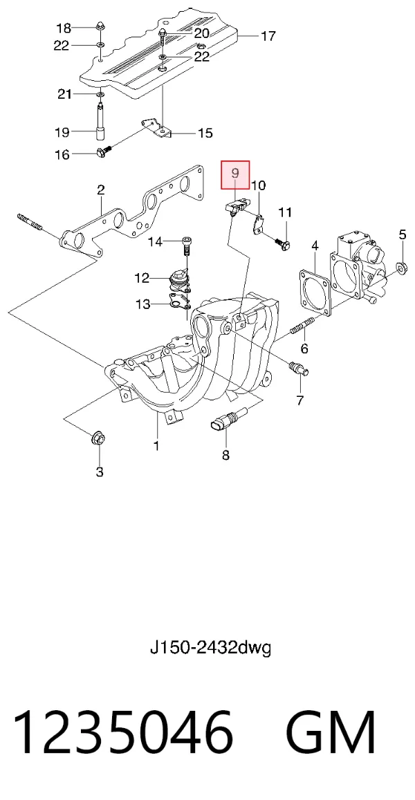 МАП Сенсор 1235046 General Motors