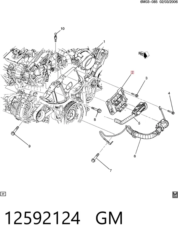 Електронний блок керування двигуном 12592124 General Motors