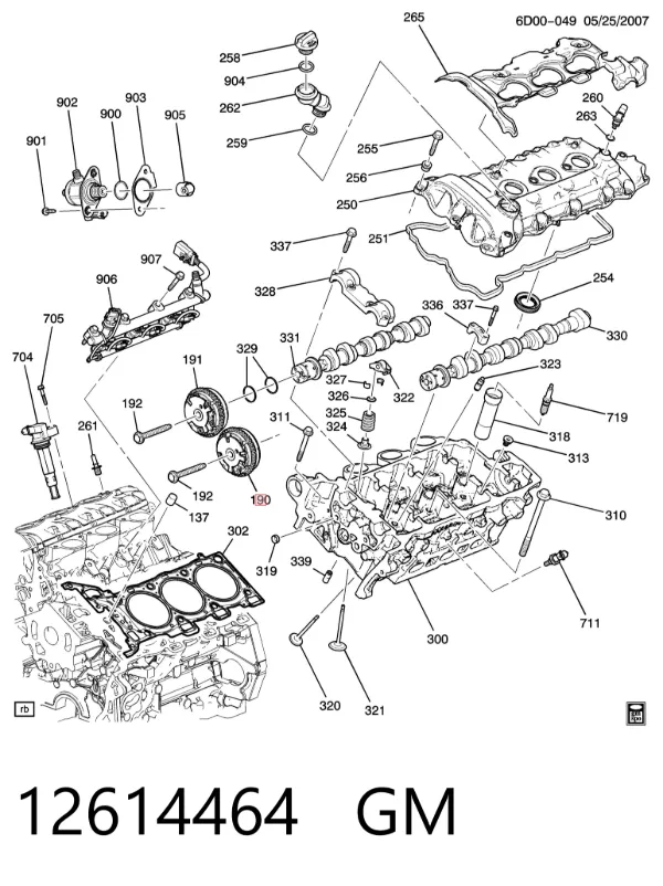 Зірка-шестерня розподільного валу двигуна,випускного 12614464 General Motors