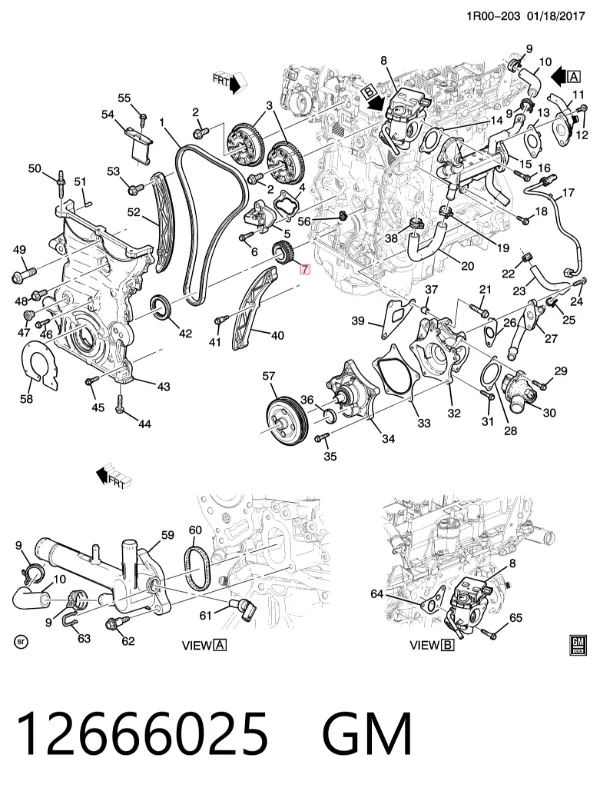 Зірка-шестерня приводу коленвалу двигуна 12666025 General Motors