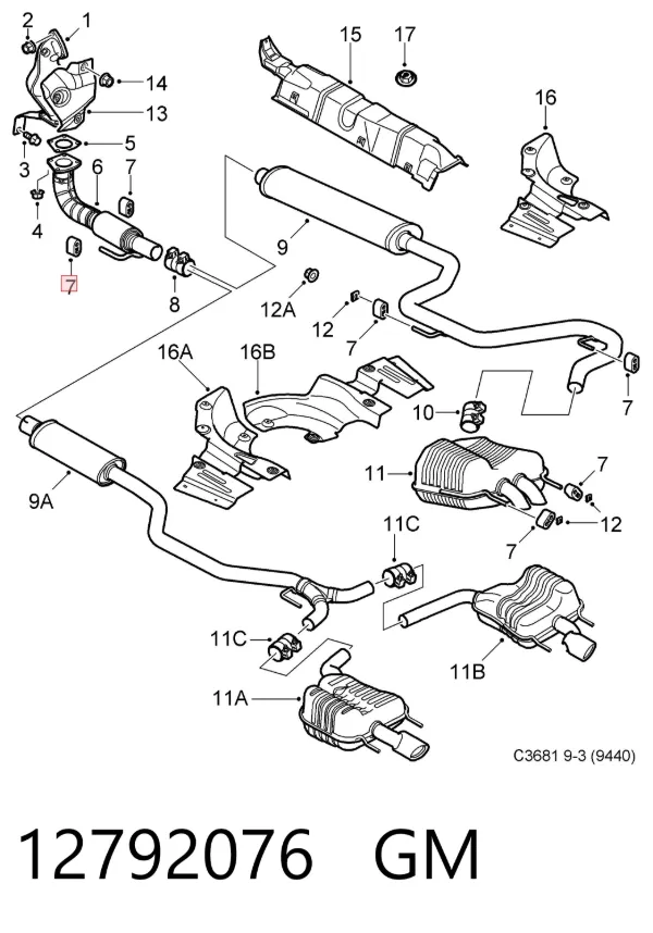 Подушка глушника 12792076 General Motors