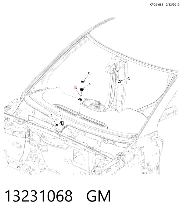 Датчик дощу 13231068 General Motors