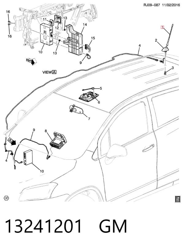 Шток антени 13241201 General Motors