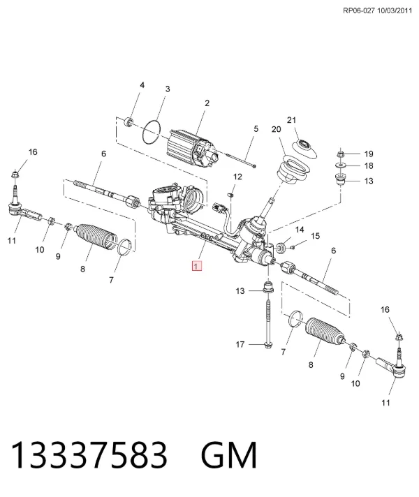 Рульова рейка 13337583 General Motors