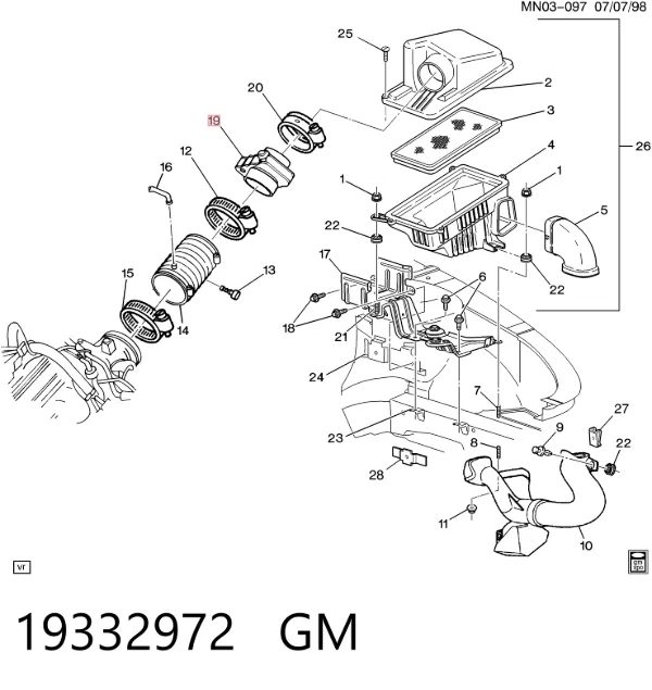 ДМРВ 19332972 General Motors