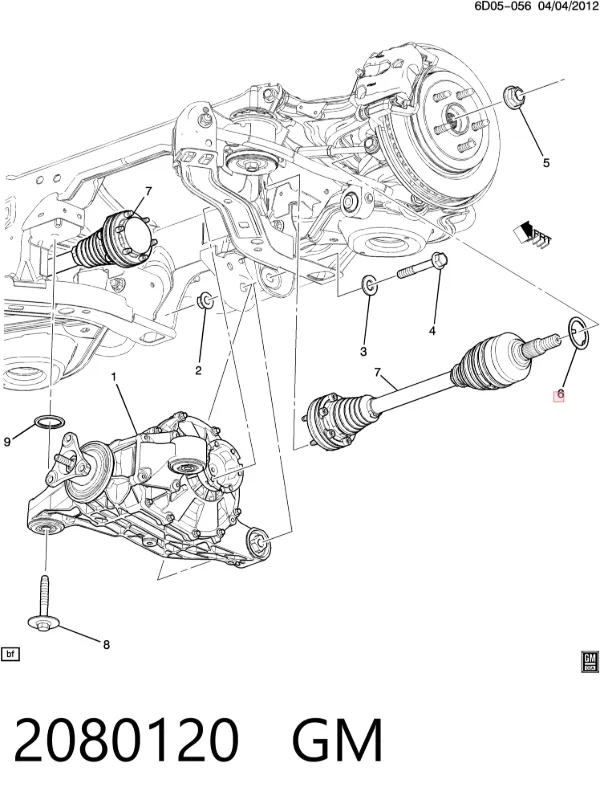 Кільце стопорне підшипника передньої маточини 2080120 General Motors