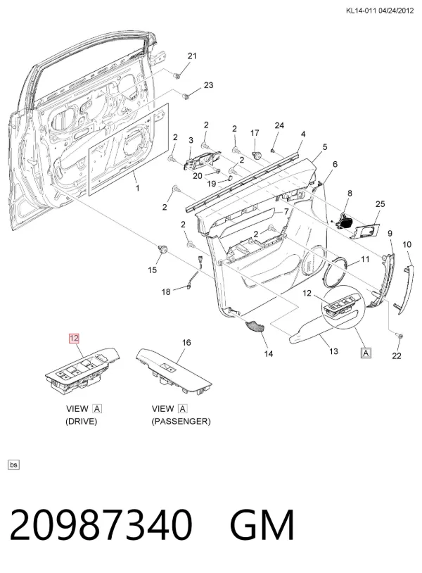  20987340 General Motors