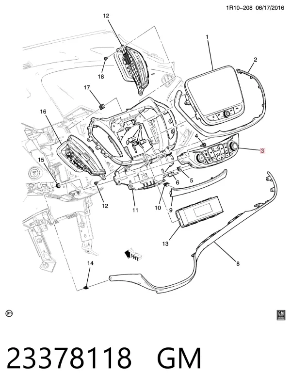 Блок управління кондиціонером Chevrolet VOLT II