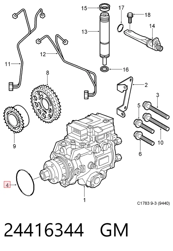 Ущільнювальне кільце, універсальне 24416344 General Motors