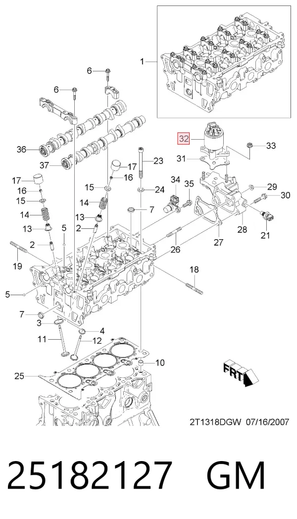 Клапан ЄГР 25182127 General Motors