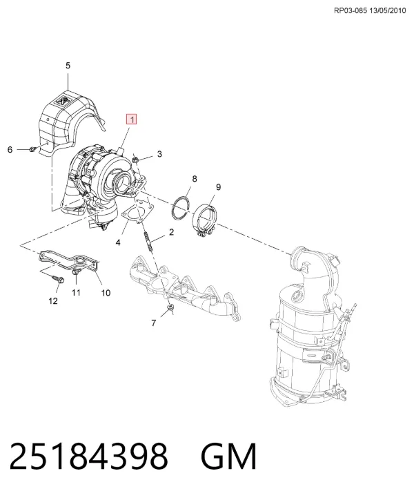 Турбіна 25187703 Opel