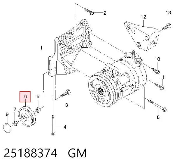 Натяжний ролик 25188374 General Motors