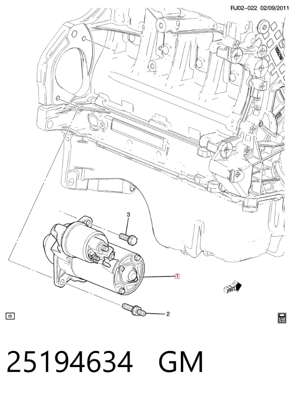 Стартер 25194634 General Motors