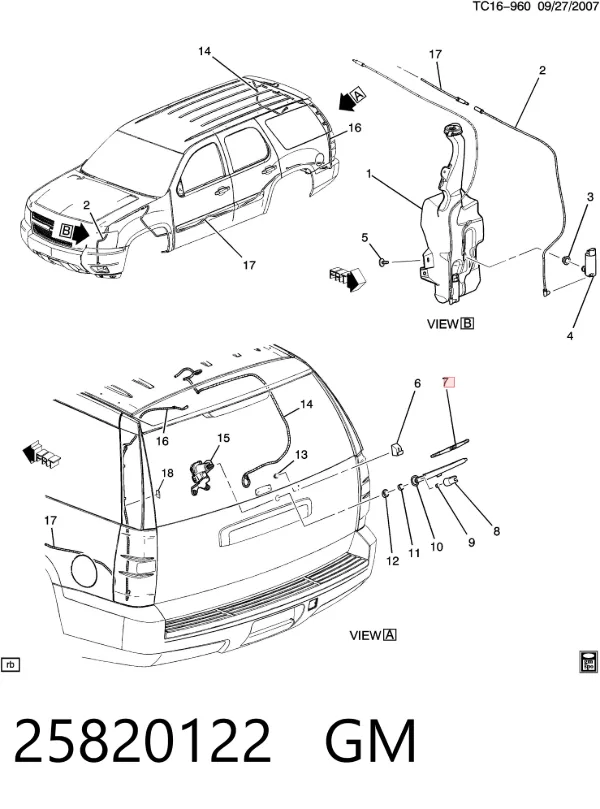 Задня щітка 25820122 General Motors