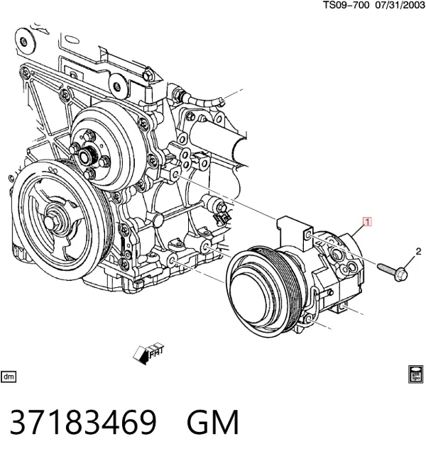Компресор кондиціонера 37183469 General Motors