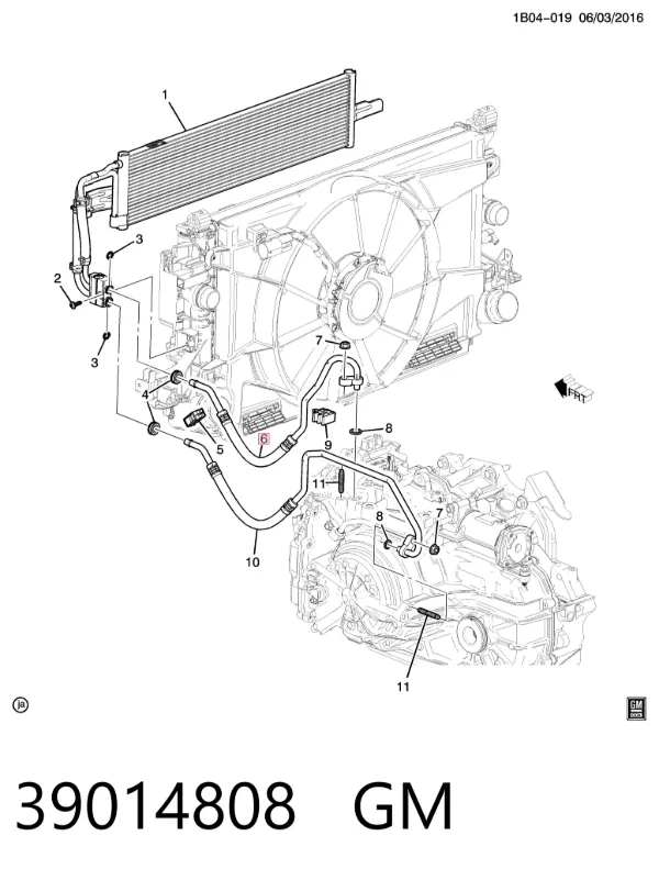Патрубок вентиляції картера 39014808 General Motors