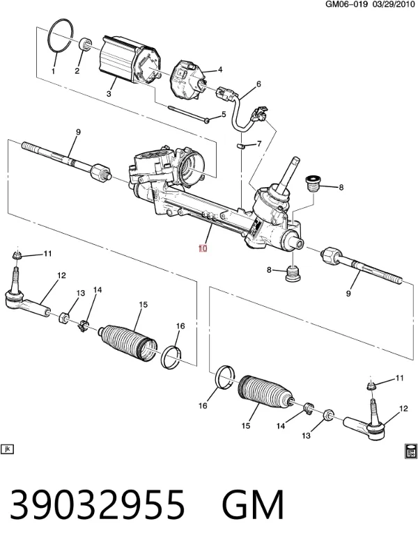Рульова рейка 39032955 General Motors