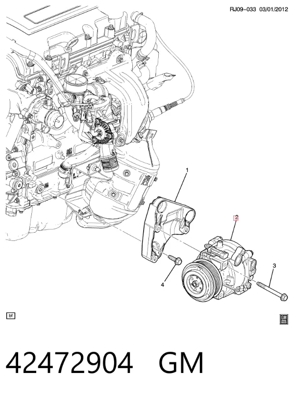 Компресор кондиціонера 42472904 General Motors