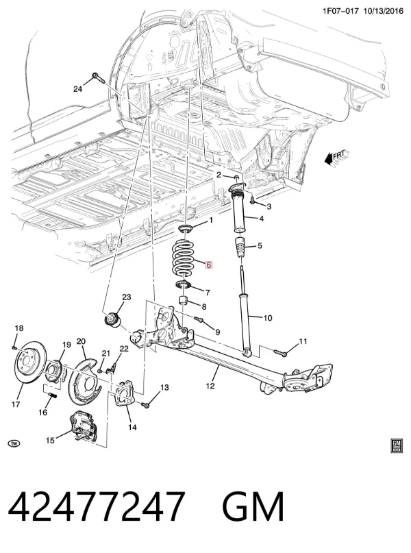 Задні пружини 42477247 General Motors