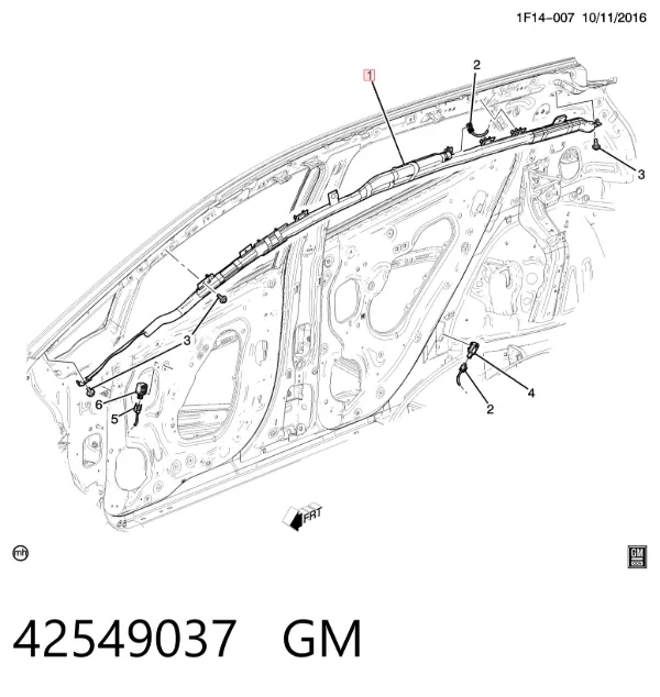Подушка безпеки, збоку, права, AIRBAG 42549037 General Motors
