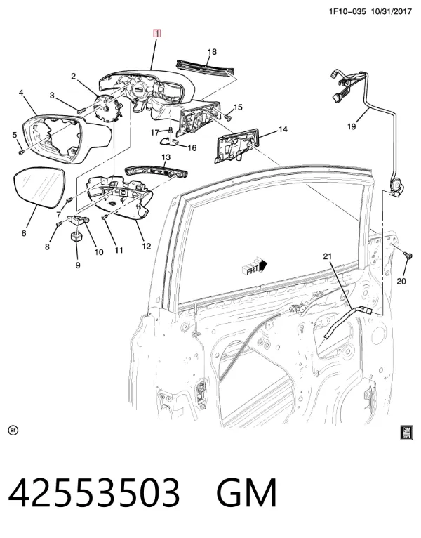 Дзеркало праве 42553503 General Motors