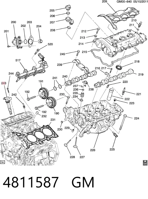 Котушка запалювання 4811587 General Motors