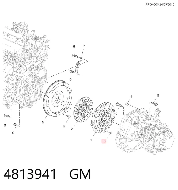 Болт кріплення корзини зчеплення 94500773 Peugeot/Citroen