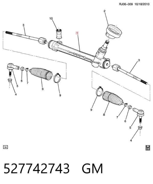 Рульова рейка 527742743 General Motors