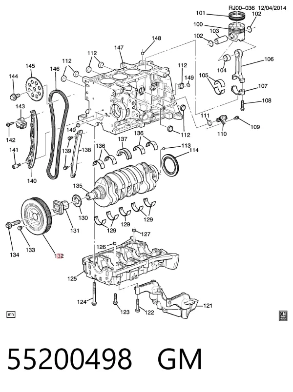 Шків колінвала 55200498 General Motors