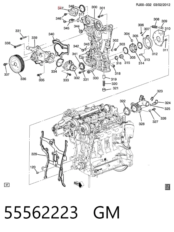 Клапан фазорегулятора 55562223 General Motors
