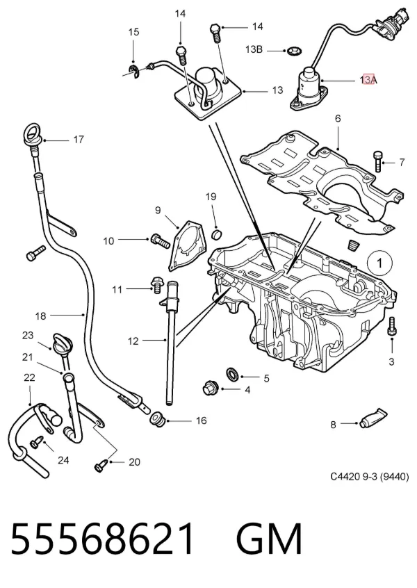 Датчик рівня масла 55568621 General Motors