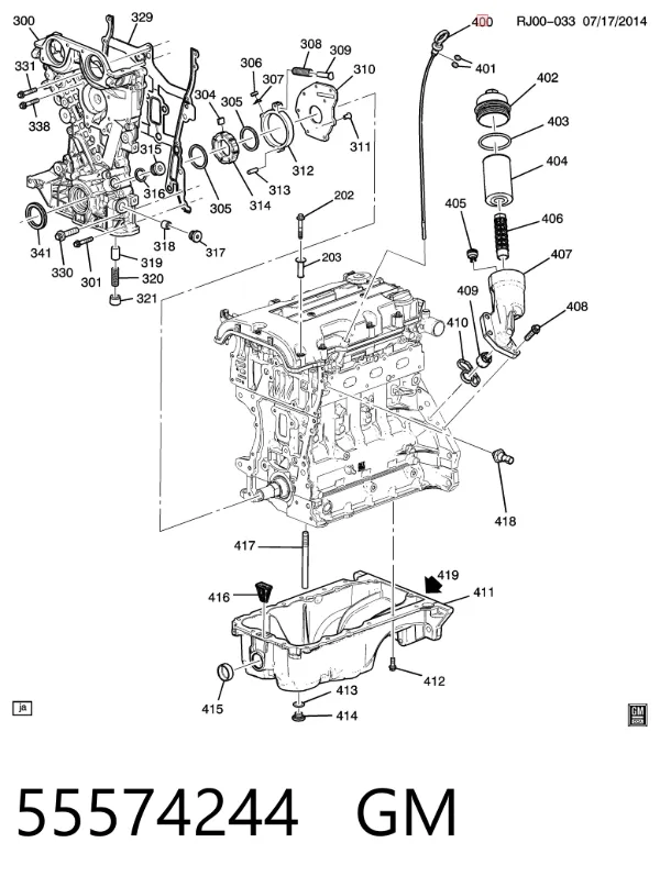 Масляний щуп 55574244 General Motors