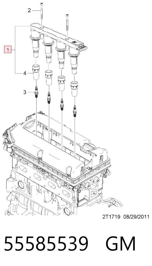 Котушка запалювання 55585539 General Motors