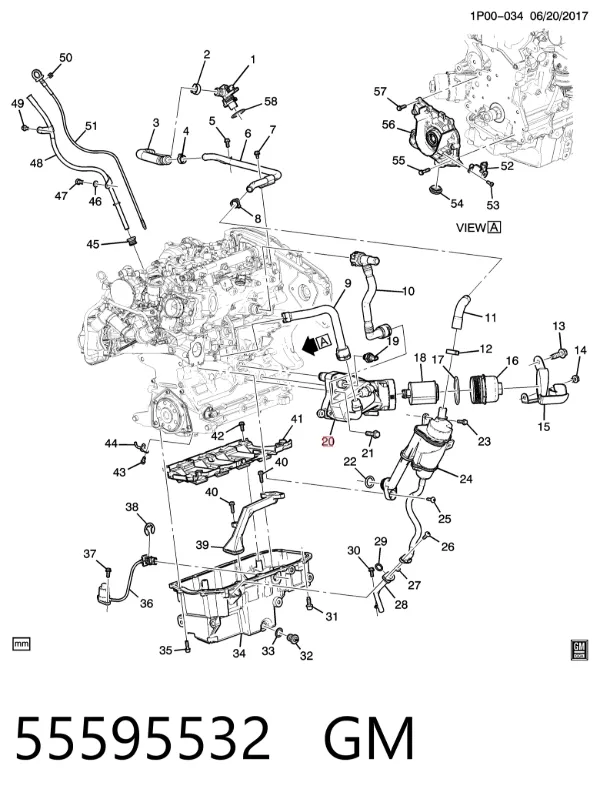 Корпус масляного фільтра 55595532 General Motors