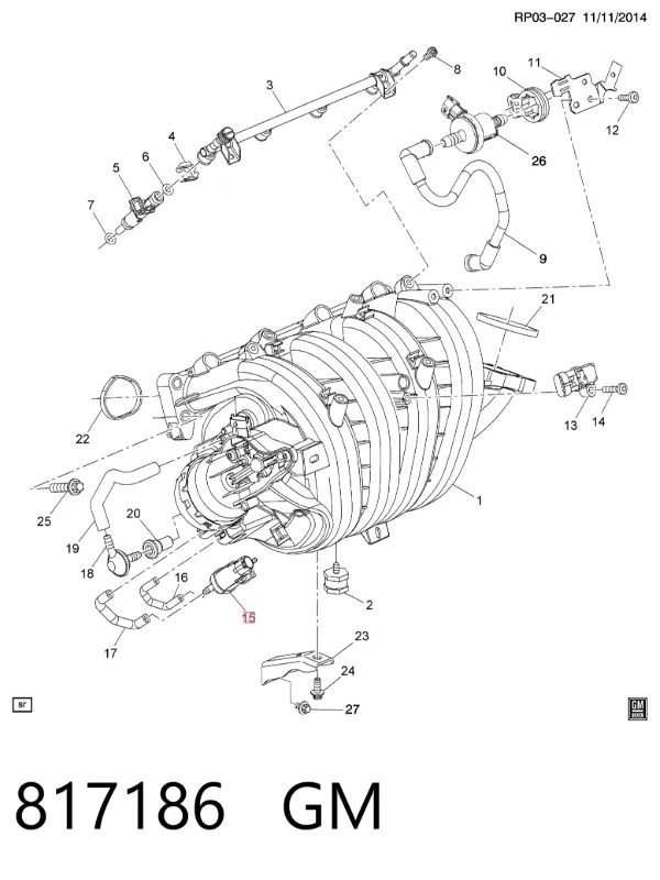 Клапан перетворювач тиску наддуву (соленоїд) 817186 General Motors