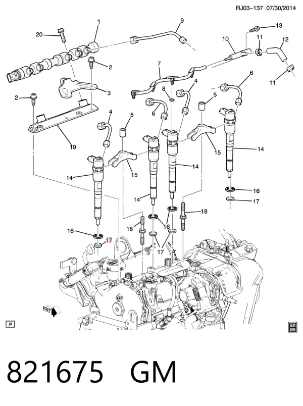 Кільце форсунки 821675 General Motors