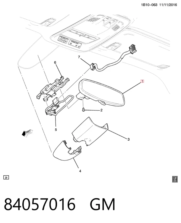 Дзеркало салону 84057016 General Motors
