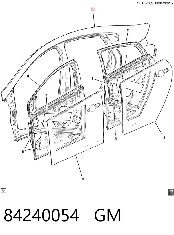 Боковина кузова ліва 84240054 General Motors