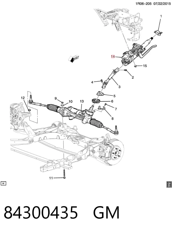 Рульова колонка 84300435 General Motors