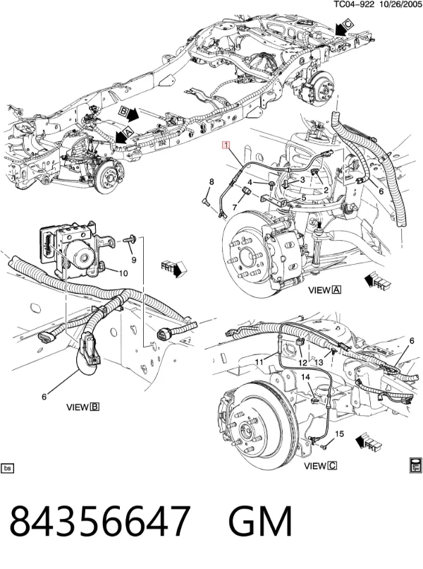 Датчик АБС передній 84356647 General Motors